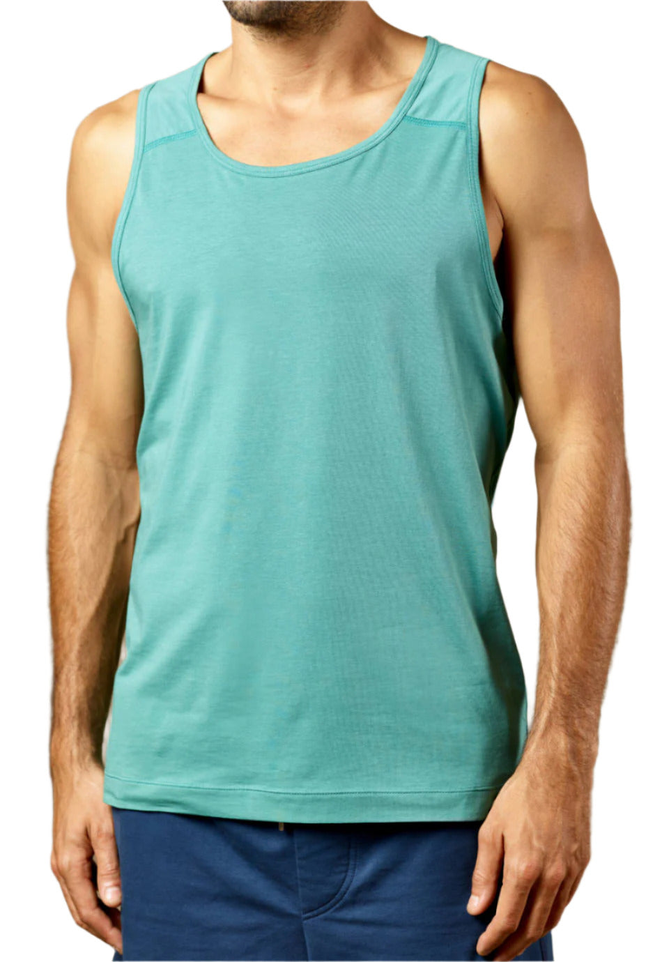 M23 Kobe Tanktop in Tiefseegruen – nachhaltiges aermelloses Herren-Shirt aus Bio-Baumwolle, umweltfreundlich und atmungsaktiv
