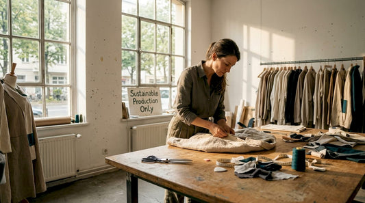 Designer working in Berlin fashion studio