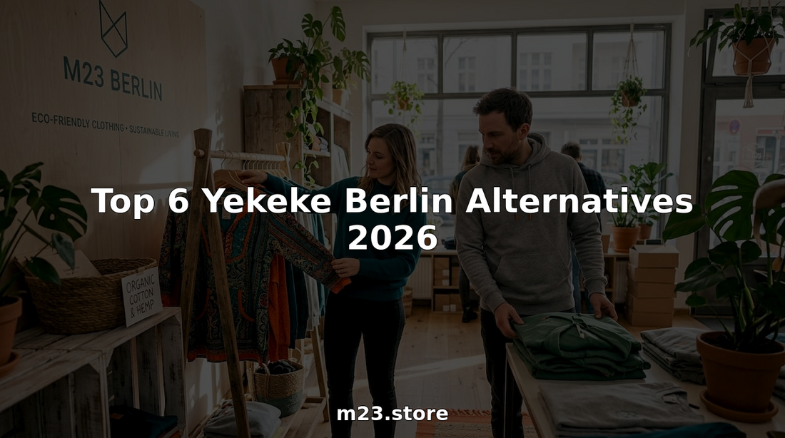 Shoppers browsing sustainable fashion Berlin boutique