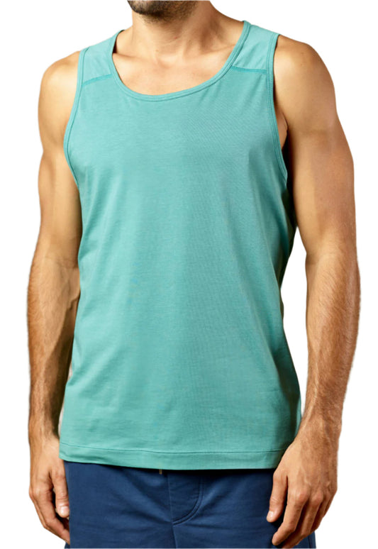 M23 Kobe Tanktop in Tiefseegruen – nachhaltiges aermelloses Herren-Shirt aus Bio-Baumwolle, umweltfreundlich und atmungsaktiv