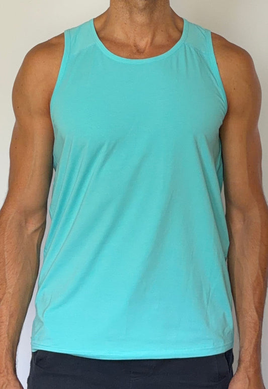 Kobe Tanktop Herren in Türkisblau – Vorderansicht